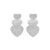 Three Heart / Hart Oorbellen | Zilverkleurig | 4,9 X 2,7 Cm | Fashion Favorite -Liora Luxe Winkel 1200x1200 397