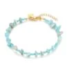 Twice As Nice Armband In Goudkleurig Edelstaal, Turquoise Steentjes Mix 16 Cm+3 Cm -Liora Luxe Winkel 1200x1200 492