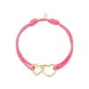 Satin Cord Armband Dubble Heart- Roze- Fuchsia- Goud - Nikkelvrij- Rvs -Liora Luxe Winkel 1200x1200 503