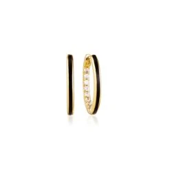 SIF JAKOBS JEWELLERY ELLERA NERO GRANDE EARRING SJ-E2869-BECZ-YG