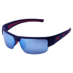 Apeirom Avior Sportbril - TR-90 Ultra Zwart Frame - TPE Rood Extra Soft Neusvleugel En Pootjes - UV400 - TAC 1.1mm True Ice Blue Anti Scratch Lens