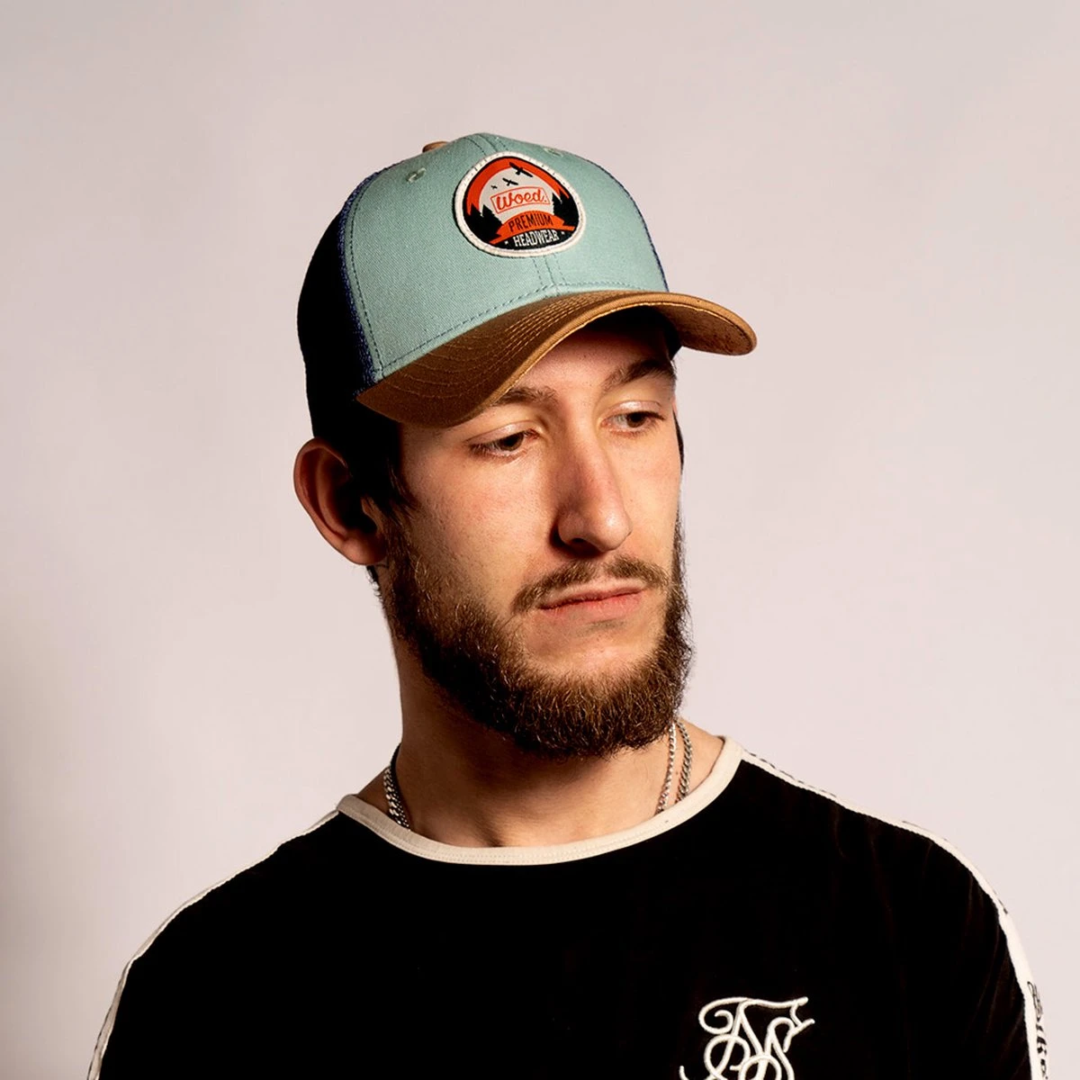 Woed | Robson - Trucker Cap - Beige - Blauw - Kurk - One Size 7 Woed | Robson - Trucker Cap - Beige - Blauw - Kurk - One Size - Afbeelding 5