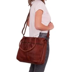 Bear Design Business Schoudertas Binni Met Laptopvak 17'' Cognac -Liora Luxe Winkel 1200x1200 697