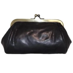 Leather Design Beugel Portemonnee / Beursje Zwart -Liora Luxe Winkel 1200x1200 724