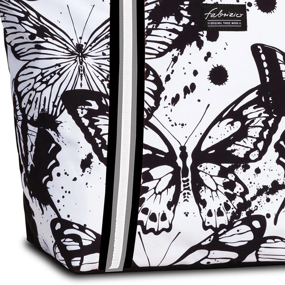 Fabrizio Strandtas Butterfly Zwart/Wit 4 Fabrizio Strandtas Butterfly Zwart/Wit - Afbeelding 2