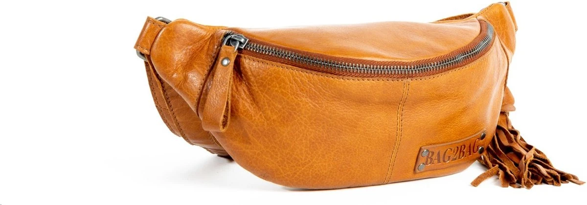 Nisa Leren Heuptas Cognac 4 Nisa Leren Heuptas Cognac - Afbeelding 2