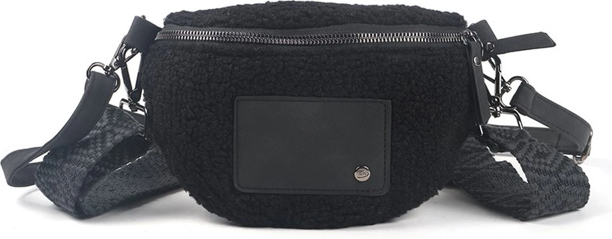 Zwarte Crossbody Tas Lille 3 Zwarte Crossbody Tas Lille