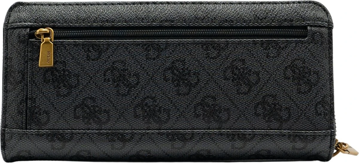 Guess Alexie SLG Large Zip Around Dames Portemonnee - Coal Logo 4 Guess Alexie SLG Large Zip Around Dames Portemonnee - Coal Logo - Afbeelding 2