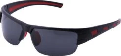 Apeirom Avior Sportbril - TR-90 Ultra Zwart Frame - TPE Rood Extra Soft Neusvleugel En Pootjes - UV400 - TAC 1.1mm Smoke Flash Mirror Anti Scratch Lens