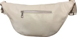 San Marco Zacht Lederen Cross Body Tas Zilverkleurige Rits EXTRA LARGE - Extra Rits Achteraan – Heuptas – Fashion – Banaan Crème Met Extra Riem -Liora Luxe Winkel 1200x576