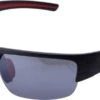 Apeirom Avior Sportbril - TR-90 Ultra Zwart Frame - TPE Rood Extra Soft Neusvleugel En Pootjes - UV400 - TAC 1.1mm Flash Mirror Grey Anti Scratch Lens -Liora Luxe Winkel 1200x596