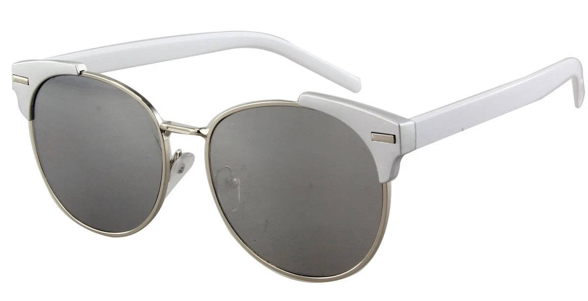 Zonnebril Dames - Browline - Glazen 55 Mm - Wit 3 Zonnebril Dames - Browline - Glazen 55 Mm - Wit