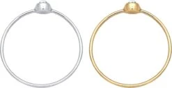 Elli Dames Ring Dames Stapelen Set Van 2 Eenzaam Basis Tweekleurig Met Kristal In 925 Sterling Zilver Verguld -Liora Luxe Winkel 1200x619