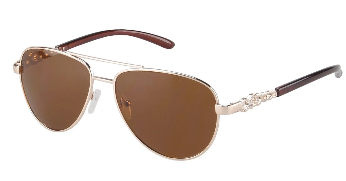 Zonnebril Dames - Piloot - Glazen 56 Mm - Bruin 3 Zonnebril Dames - Piloot - Glazen 56 Mm - Bruin