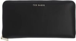 Ted Baker Dames Ritsportemonnee Leer - Zwart