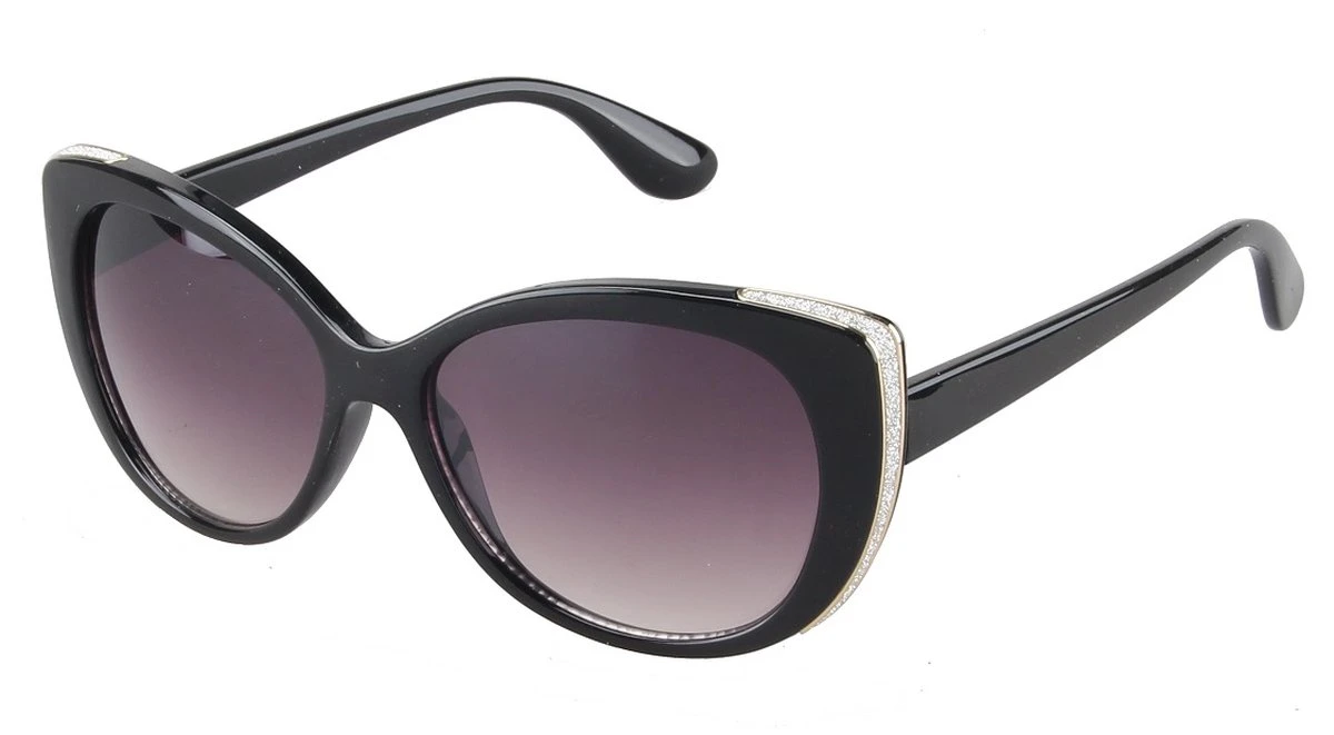 Zonnebril Dames - Glitter - Glazen 57 Mm - Zwart 3 Zonnebril Dames - Glitter - Glazen 57 Mm - Zwart