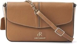 DR Amsterdam Schoudertas - Mint - Camel