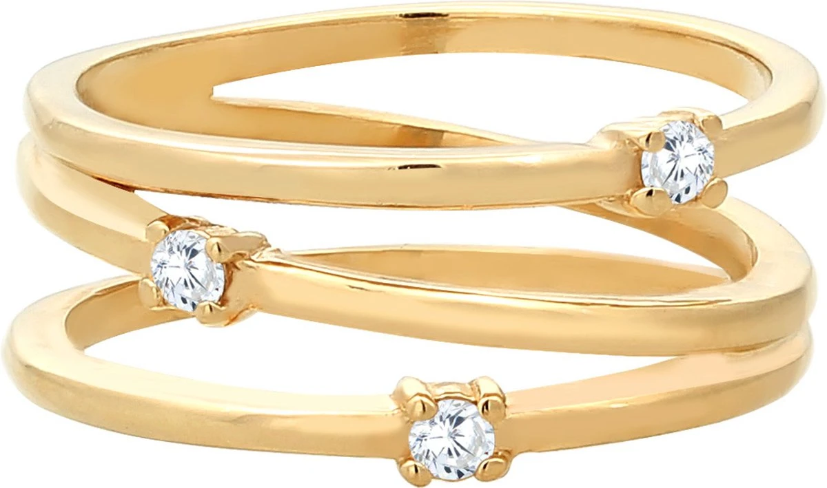 Elli Dames Ring Dames Wikkel Filigraan Elegant Met Vergulde Zirkoniakristallen In 925 Sterling Zilver 6 Elli Dames Ring Dames Wikkel Filigraan Elegant Met Vergulde Zirkoniakristallen In 925 Sterling Zilver - Afbeelding 4