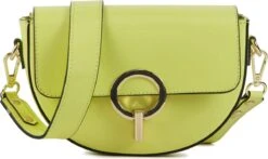 Lina Locchi Crossbodytas Dames / Handtas - Leer - AMBRA - Lime