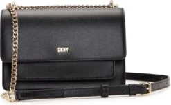 DKNY Bryant Chain Flap Dames Crossbody Tas - Zwart