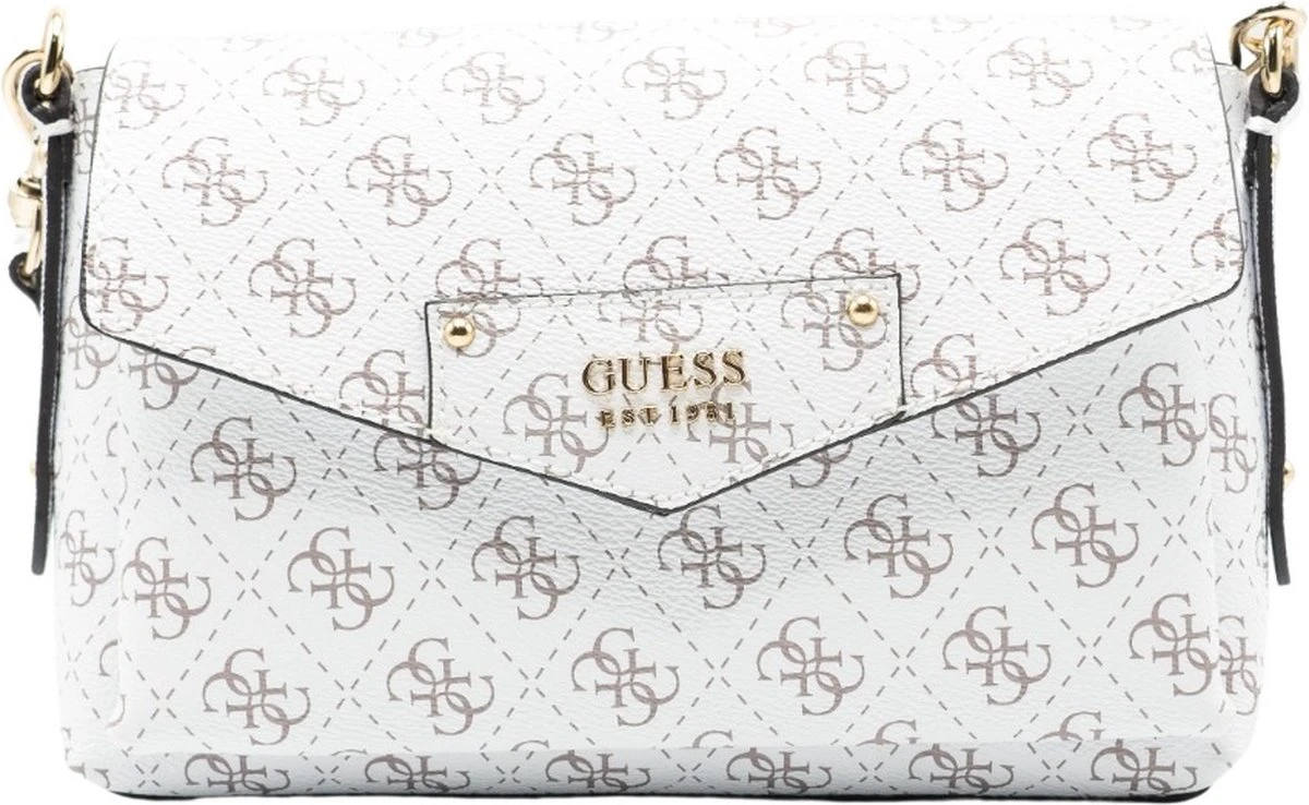 GUESS Schoudertassen Dames / Handtas - Leer - HWESG839019 - Wit 15 GUESS Schoudertassen Dames / Handtas - Leer - HWESG839019 - Wit - Afbeelding 13