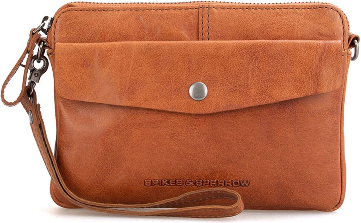 Spikes & Sparrow Crossbody Schoudertas/Clutch Brandy 3 Spikes & Sparrow Crossbody Schoudertas/Clutch Brandy