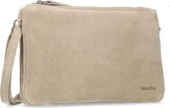 Sacha - Beige Suède Schoudertas -Liora Luxe Winkel 1200x763