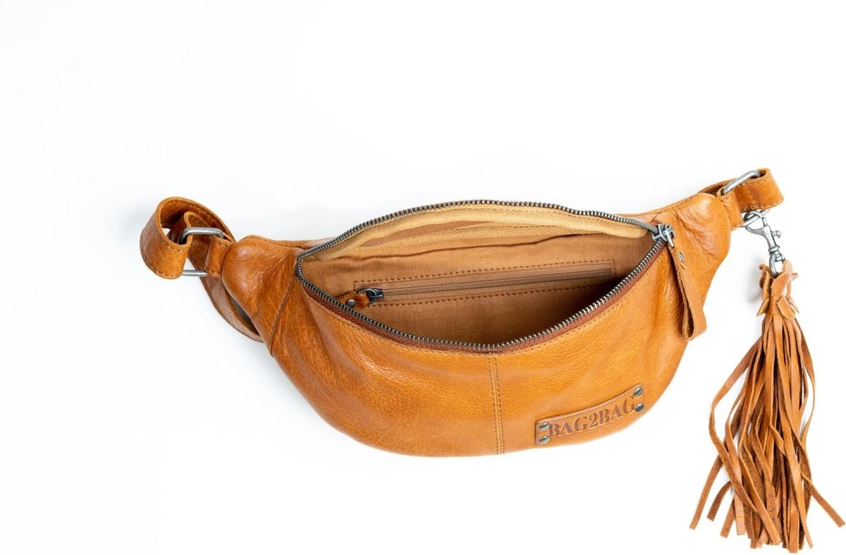 Nisa Leren Heuptas Cognac 6 Nisa Leren Heuptas Cognac - Afbeelding 4