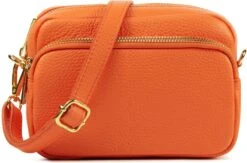 Lina Locchi Crossbodytas Dames / Handtas - Slangenprint - Leer - Eliza - Oranje
