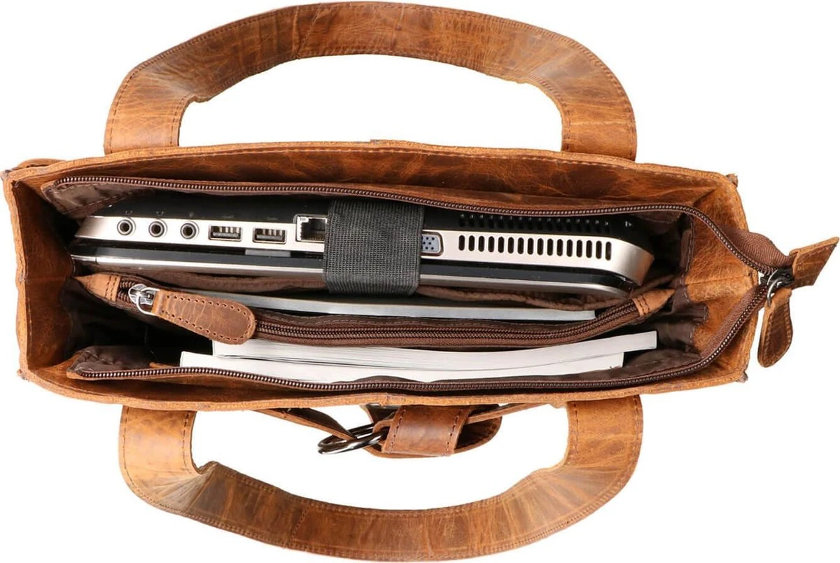 Revival By Leather Design Shopper Hunter Bruin 6 Revival By Leather Design Shopper Hunter Bruin - Afbeelding 4