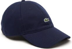 Lacoste - Uniseks Cap Navy Blue - Biologische Katoenen Twill