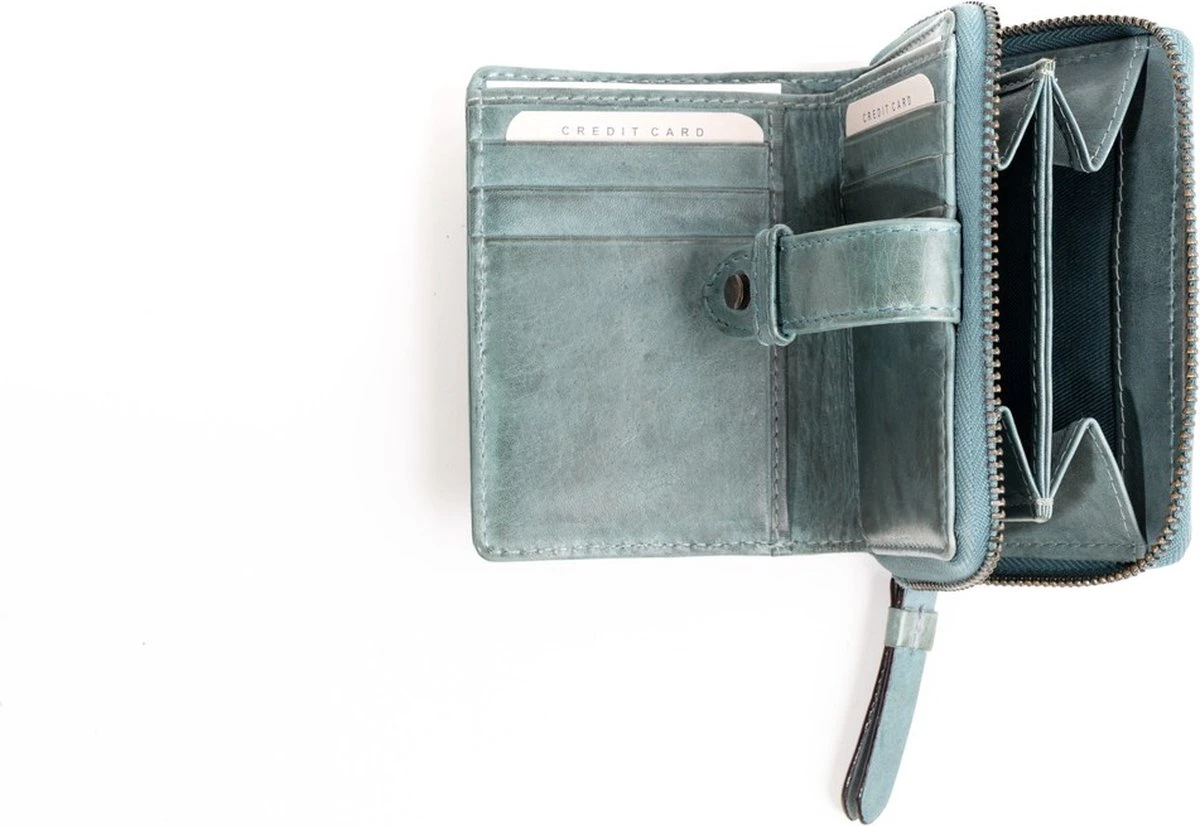 Agios Rits-portemonneetje Jeans Blue 5 Agios Rits-portemonneetje Jeans Blue - Afbeelding 3