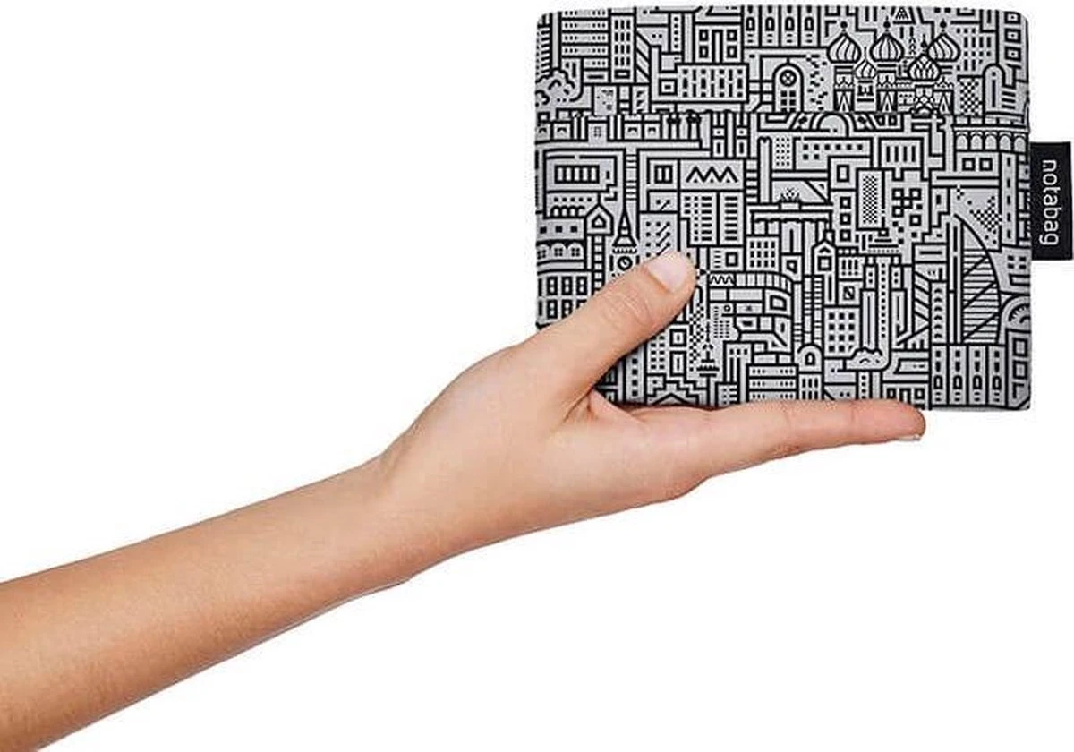 Notabag Rugzak / Shopper Hello World Grijs/Zwart 7 Notabag Rugzak / Shopper Hello World Grijs/Zwart - Afbeelding 5