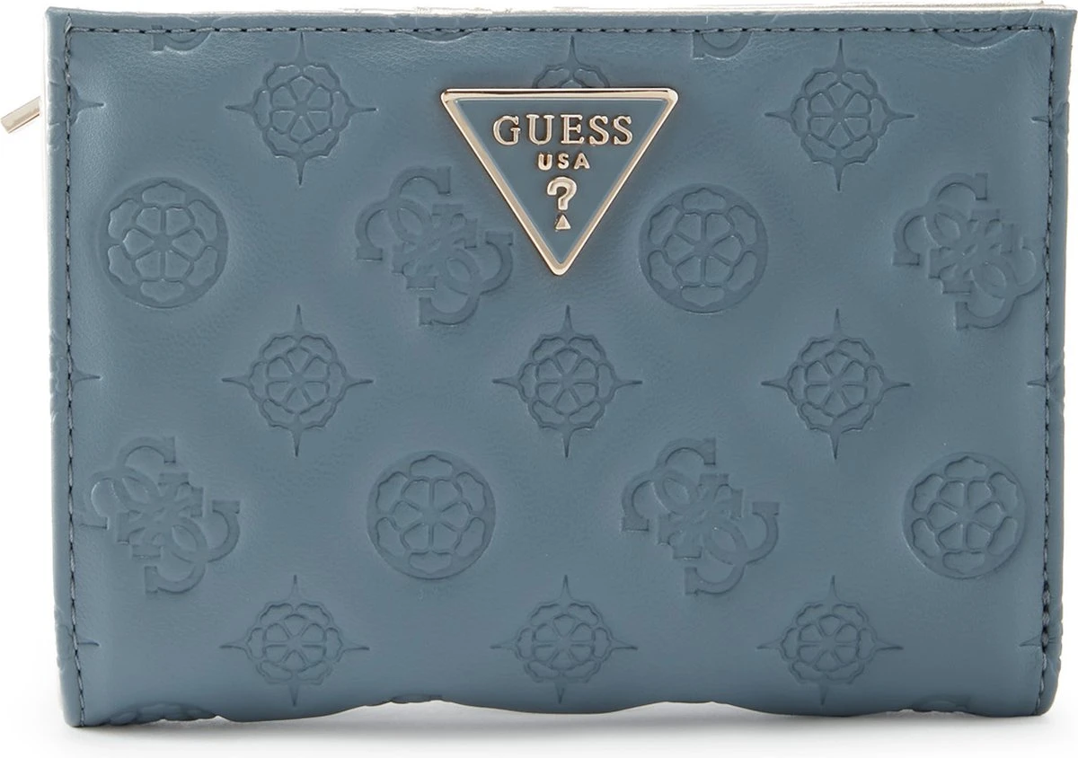 Guess La Femme Dames Billfold Portemonneedrukknop Portemonnee Kunstleer - Blauw 3 Guess La Femme Dames Billfold Portemonneedrukknop Portemonnee Kunstleer - Blauw