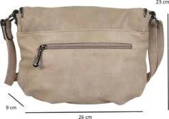 Flora&Co - Paris - Crossbody Tas Met Flap - Handig Opbergvak In Flap - Soft - Beige Taupe -Liora Luxe Winkel 1200x844