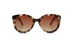 IKKI QUINN 95-8 Dames Zonnebril - Handgemaakt - Plantaardig Acetaat - Gepolariseerd - Transparant Roze Turtle