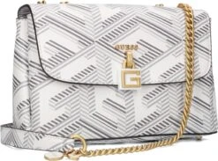 Guess Montreal Xbody Flap Dames Schoudertas - Stone Logo -Liora Luxe Winkel 1200x887 2