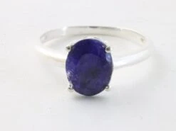 Fijne Hoogglans Zilveren Ring Met Blauwe Saffier - Maat 20 -Liora Luxe Winkel 1200x899 3