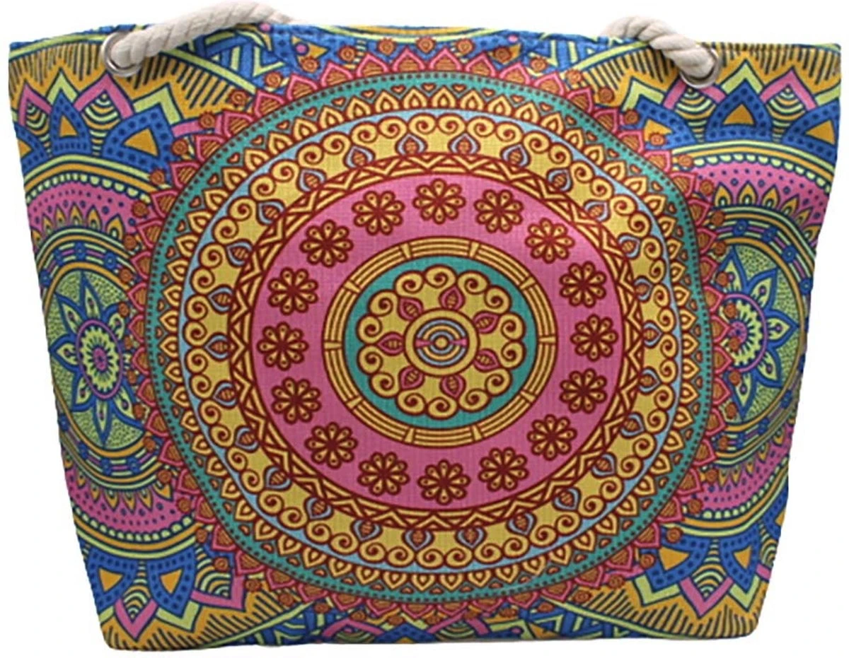 Strandtas Shopper Weekendtas Met Rits Multi Roze 5 Strandtas Shopper Weekendtas Met Rits Multi Roze - Afbeelding 3