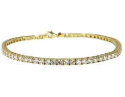Gouden Tennisarmband Zirkonia 18 Cm 2.2 Mm 14 Karaats