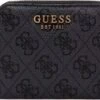 Guess Alexie SLG Small Zip Around Dames Portemonnee - Coal Logo