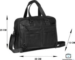 Chesterfield Samual Business Schoudertas Black -Liora Luxe Winkel 1200x959