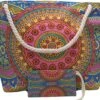 Strandtas Shopper Weekendtas Met Rits Multi Roze