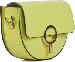 Lina Locchi Crossbodytas Dames / Handtas - Leer - AMBRA - Lime -Liora Luxe Winkel 1200x982