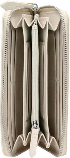 Valentino Bags Portemonnee / Wallet / Portefeuille Dames - Ritsportemonnee - Jelly - Imitatieleer - Beige -Liora Luxe Winkel 536x1200