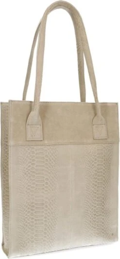 Manfield - Beige Snakeskin Shopper Met Laptopvak 9 Manfield - Beige Snakeskin Shopper Met Laptopvak -Liora Luxe Winkel 556x1200 2