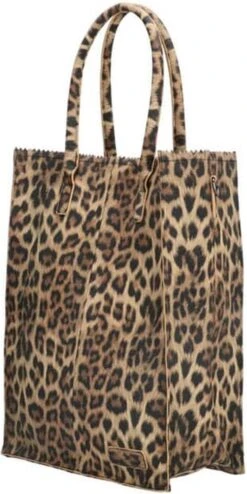 Zebra Trends Shopper Rosa XL 15 Inch Luipaard -Liora Luxe Winkel 600x1200