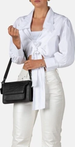 Burkely Casual Cayla Dames Schoudertas Satchel - Zwart -Liora Luxe Winkel 611x1200