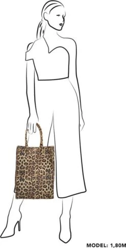 Zebra Trends Shopper Rosa XL 15 Inch Luipaard -Liora Luxe Winkel 613x1200