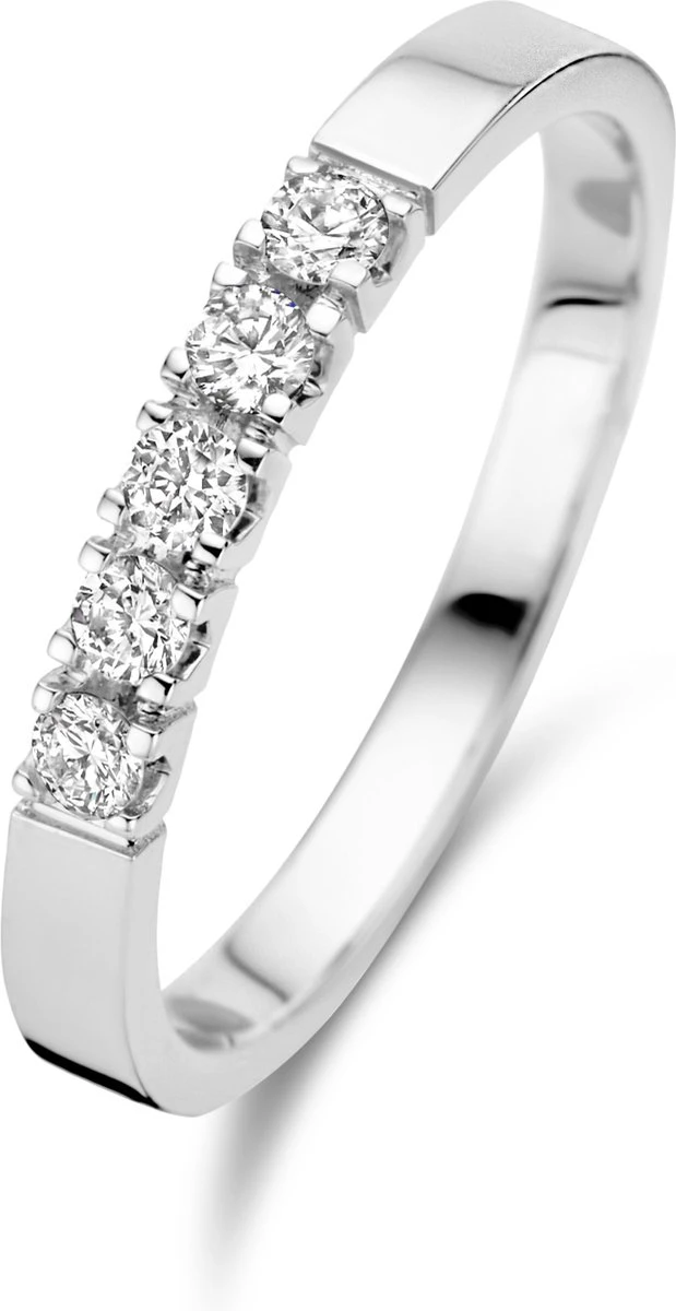 Isabel Bernard De La Paix Madeline 14 Karaat Witgouden Ring | Diamant 0.20 Ct | - Witgoudkleurig 3 Isabel Bernard De La Paix Madeline 14 Karaat Witgouden Ring | Diamant 0.20 Ct | - Witgoudkleurig